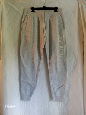 Hurley Light Gray Logo Jogger Sweatpants